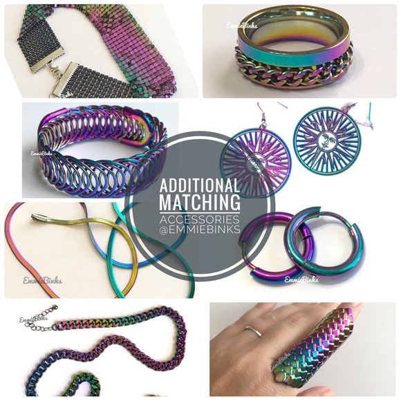 NEW SIZES 8mm Oil Slick Chain Spinner Ring Unisex Stainless Steel Roman Numerals - Picture 15 of 16